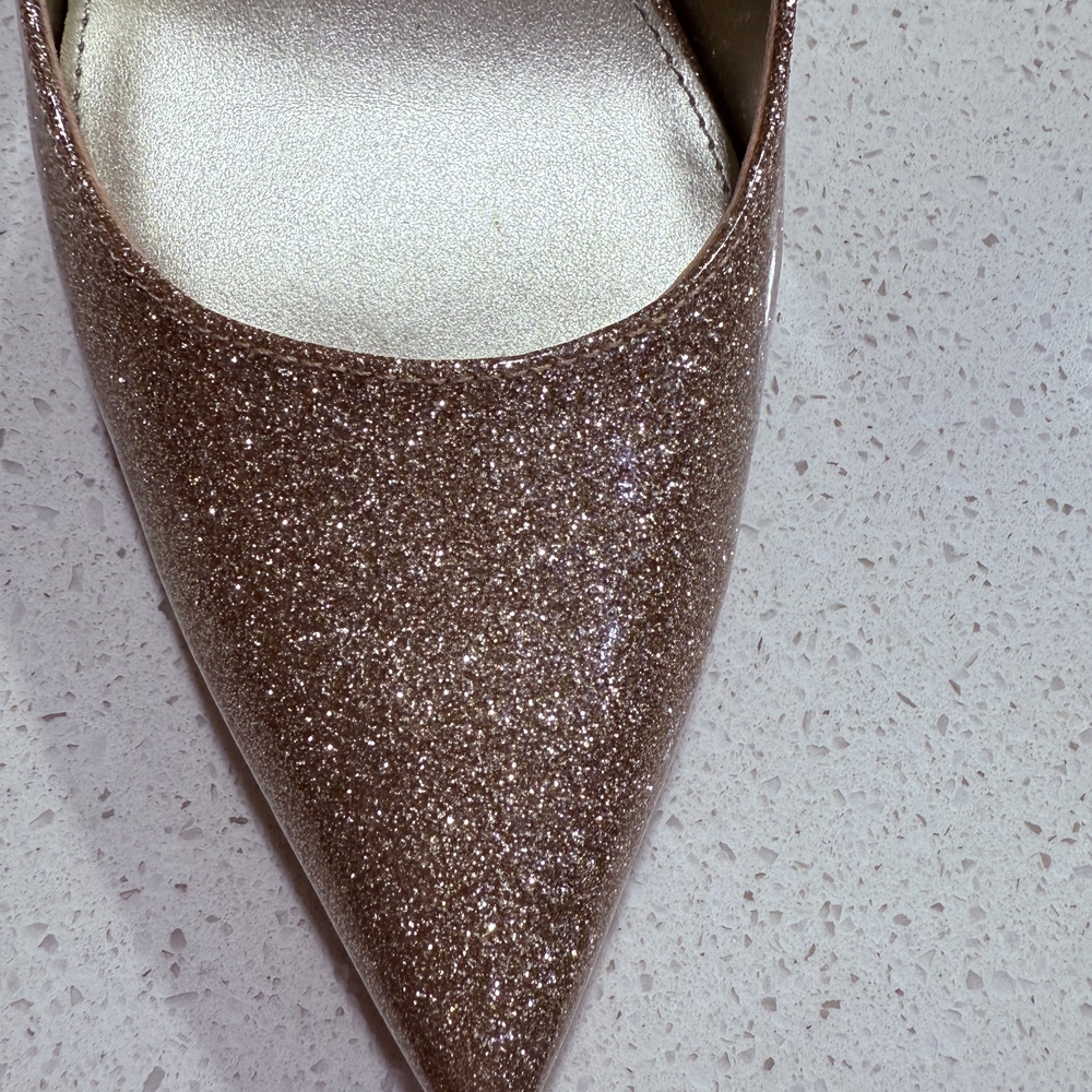 Katy Perry Collections Gold Shimmer Elegant Heels - Picture 2 of 4